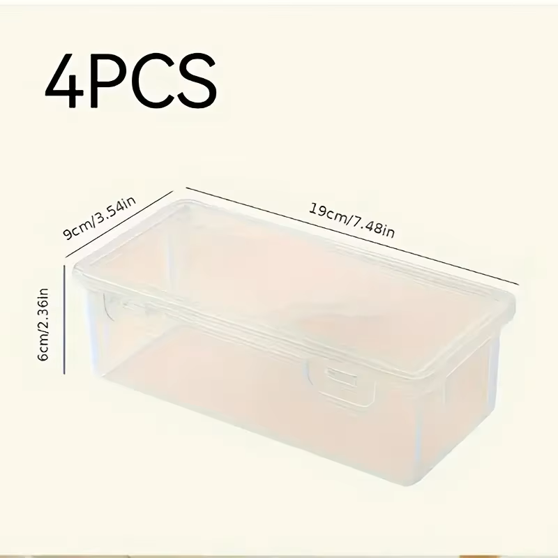 Stationery And Office Supply Stores - 4 больших прозрачных контейнера из полипропилена